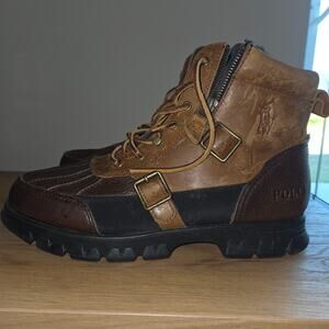 Polo Ralph Lauren Demond Boots Leather Upper, Buckle Zip 11